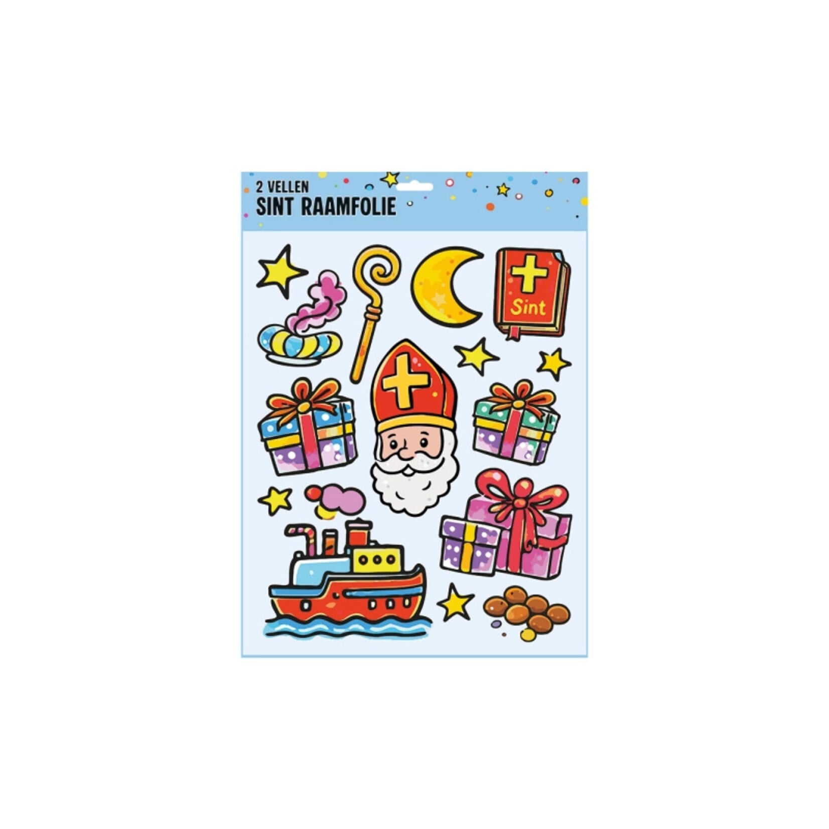 Raamstickers Sint Doodle 2 stuks