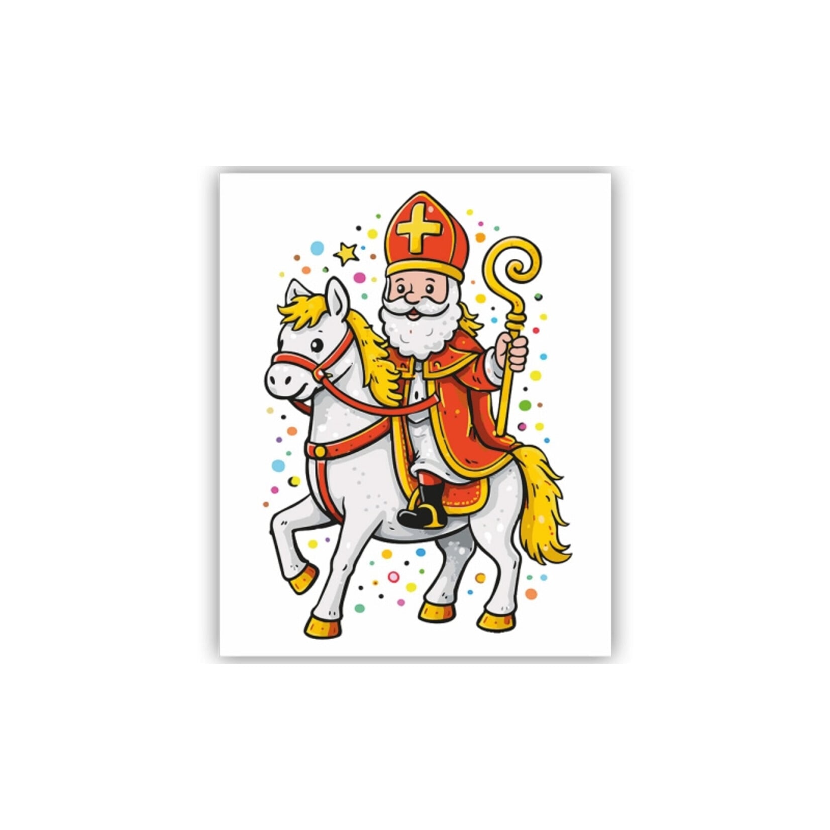 Raamstickers Sint Doodle 2 stuks