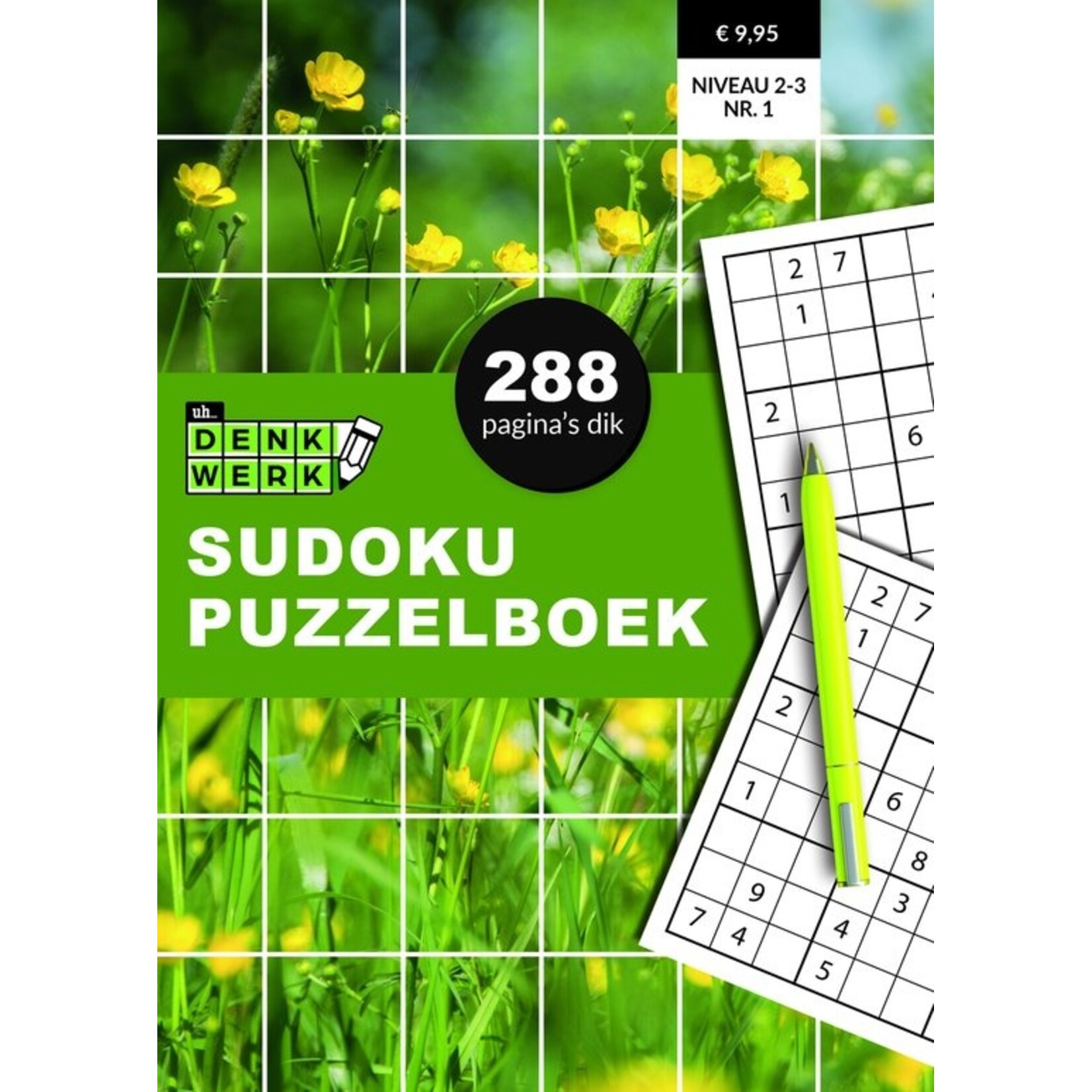 Sudoku Puzzelboek - 288 pagina's - niveau 2/3 - nummer 01 - Denkwerk