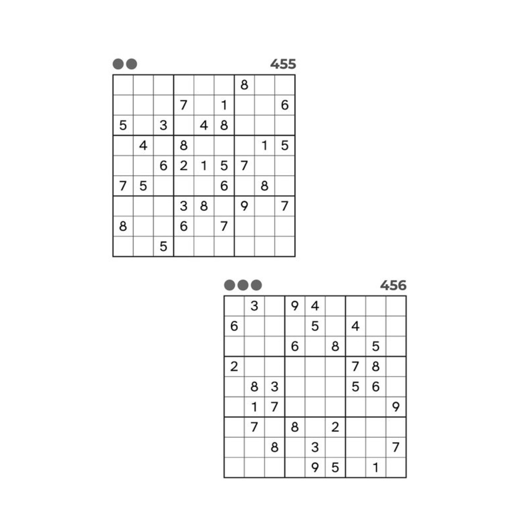 Sudoku Puzzelboek - 288 pagina's - niveau 2/3 - nummer 01 - Denkwerk