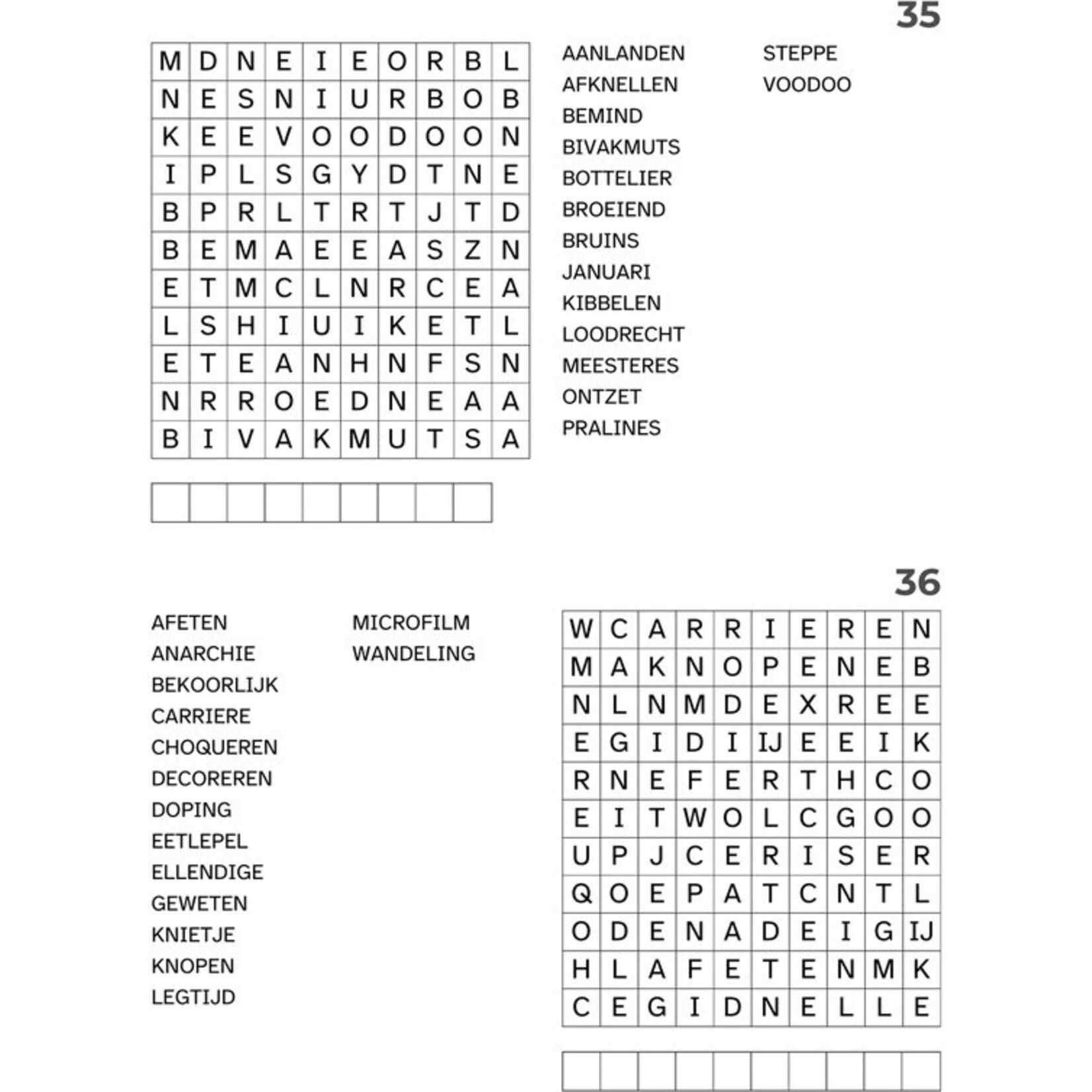 Woordzoeker Puzzelboek - 288 pagina's - niveau 2/3 - nummer 02 - Denkwerk