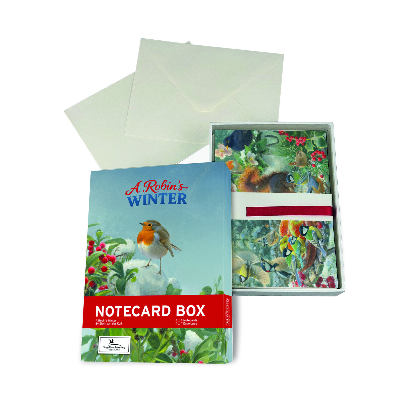 Notecard box: A Robin’s Winter, Elwin van der Kolk, Vogelbescherming Nederland