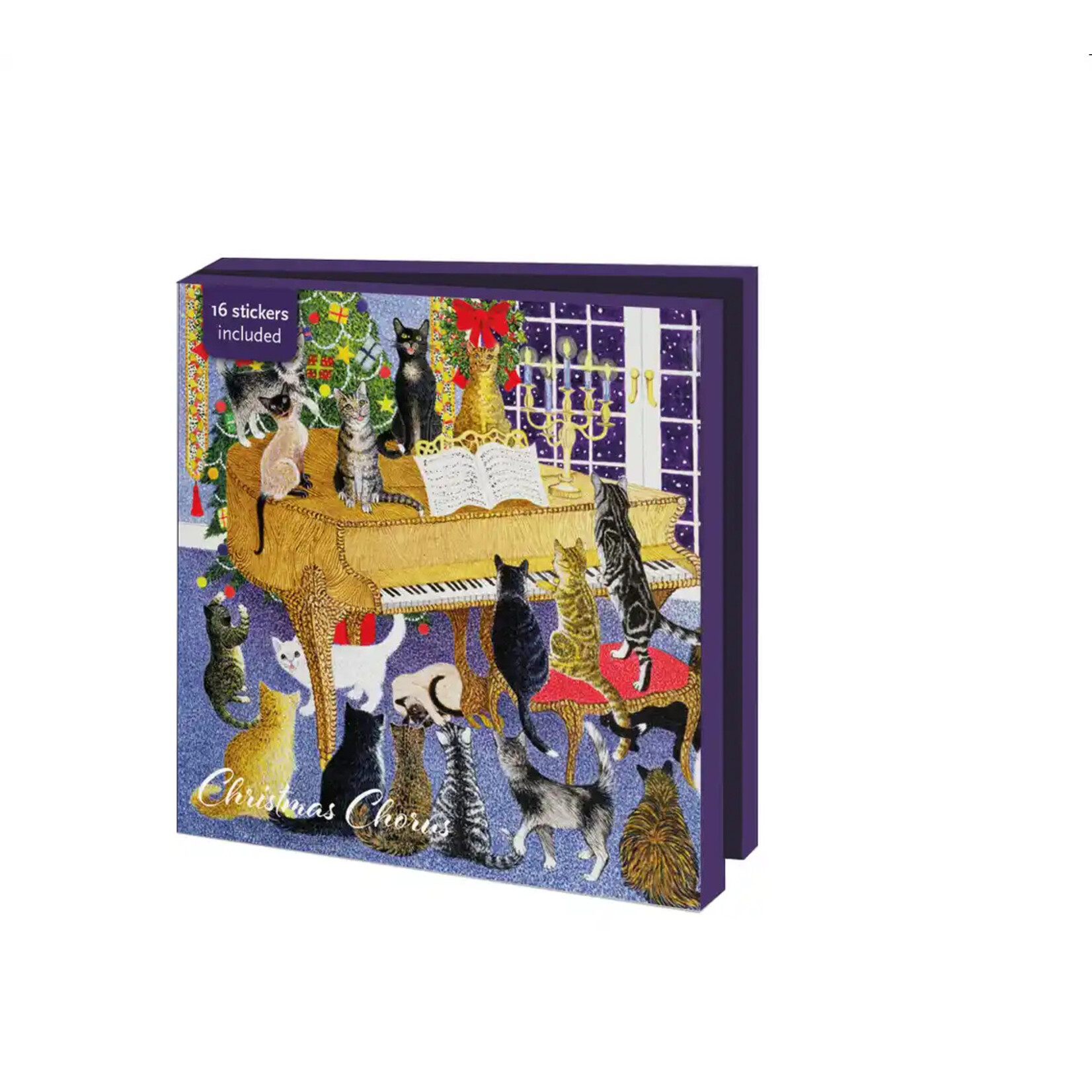Kaartenmapje met env, vierkant: Christmas Chorus, Pat Scott