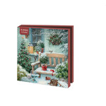 Kaartenmapje met env, vierkant: Snowy Gardens, Hazel Lincoln