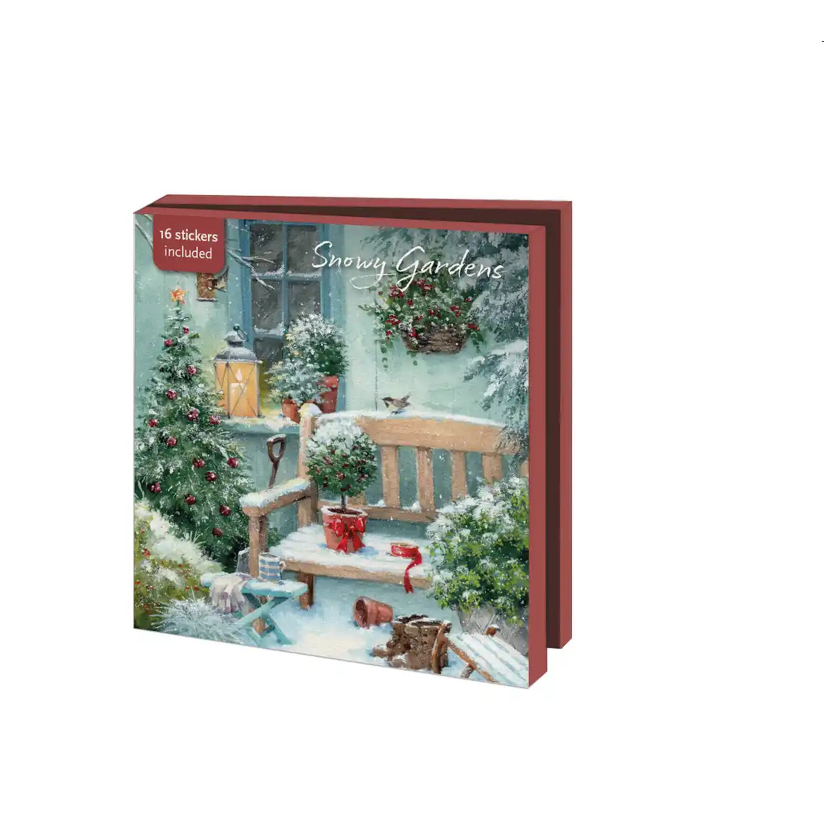 Kaartenmapje met env, vierkant: Snowy Gardens, Hazel Lincoln