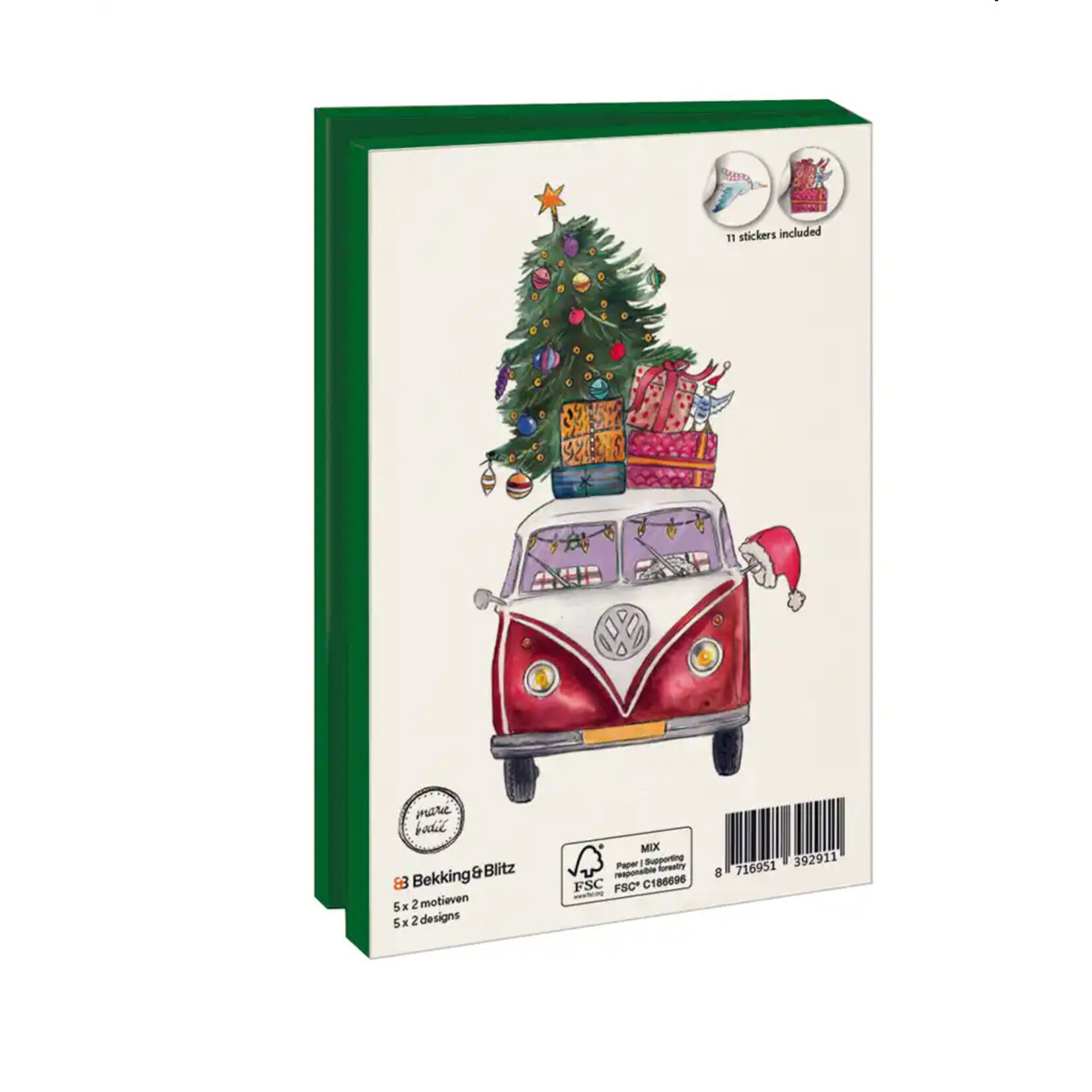 Kaartenmapje met env, klein: Kerst, Maartje Bodt