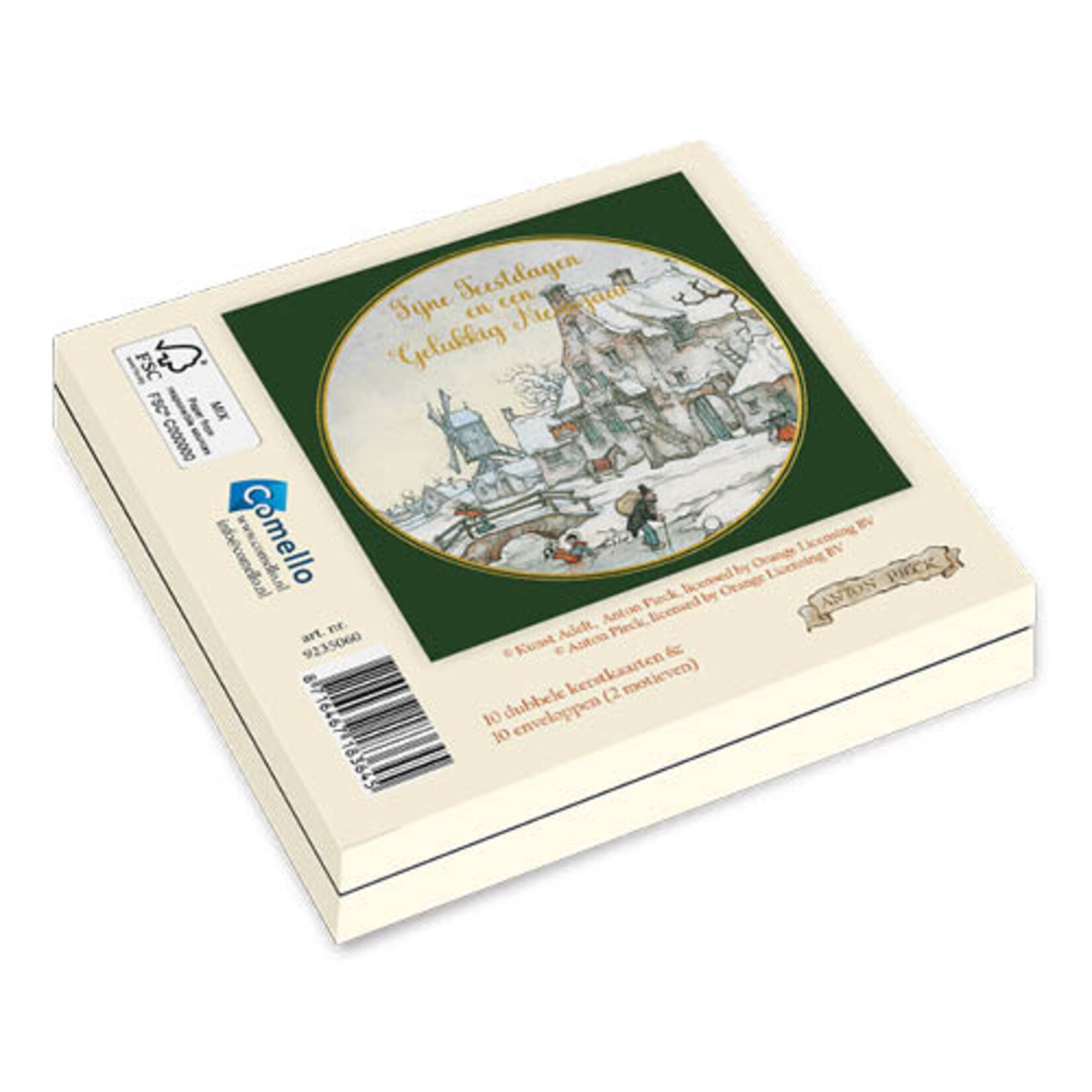 Anton Pieck kerstkaartenmapje Kerstzang - Winters