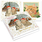 Franciens Katten kerstkaartenmapje Katten in de sneeuw - Jeroen