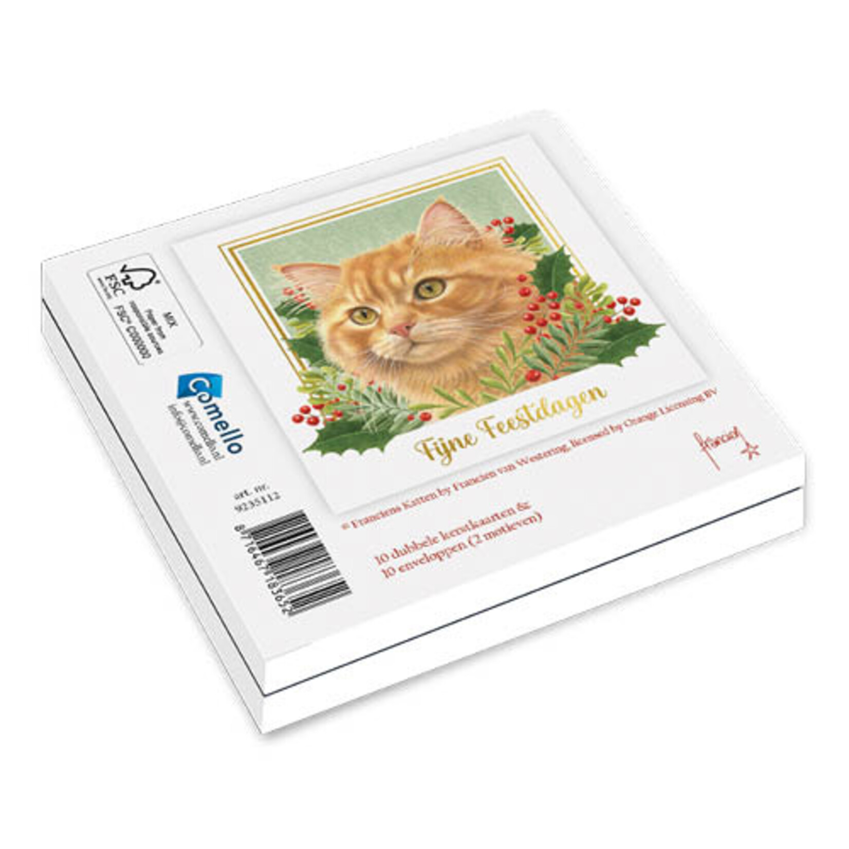 Franciens Katten kerstkaartenmapje Katten in de sneeuw - Jeroen