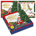 Jan van Haasteren kerstkaartenmapje Kerstman kader - Lampjes kader