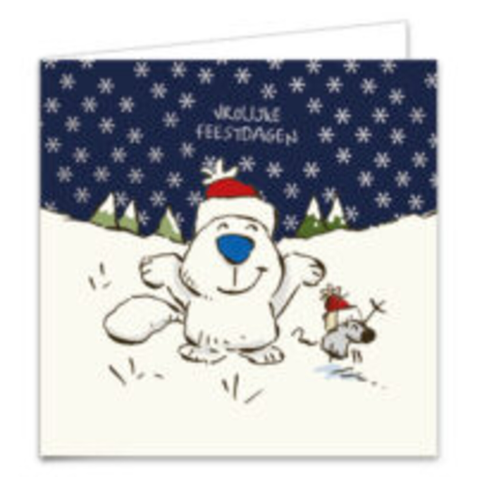 Doe eens lief kerstkaartenmapje Sneeuwdansje - Kerstkaars