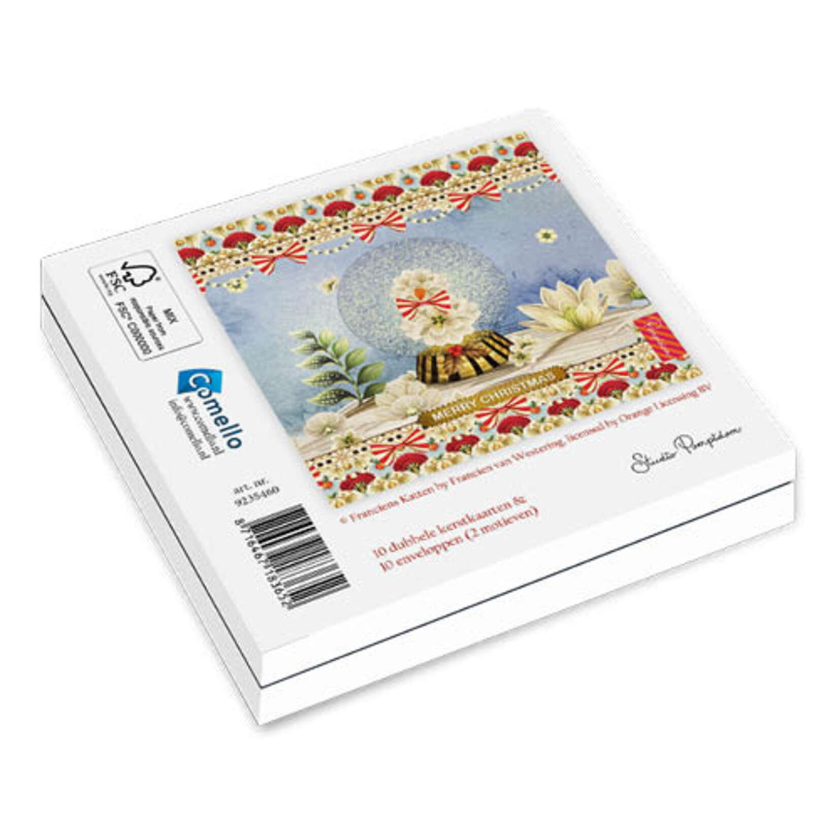 Studio Pompidom kerstkaartenmapje / Festive Tree - Snow Globe Serenade