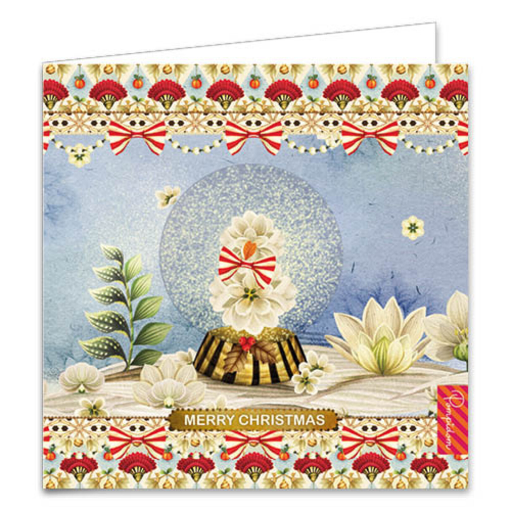 Studio Pompidom kerstkaartenmapje / Festive Tree - Snow Globe Serenade