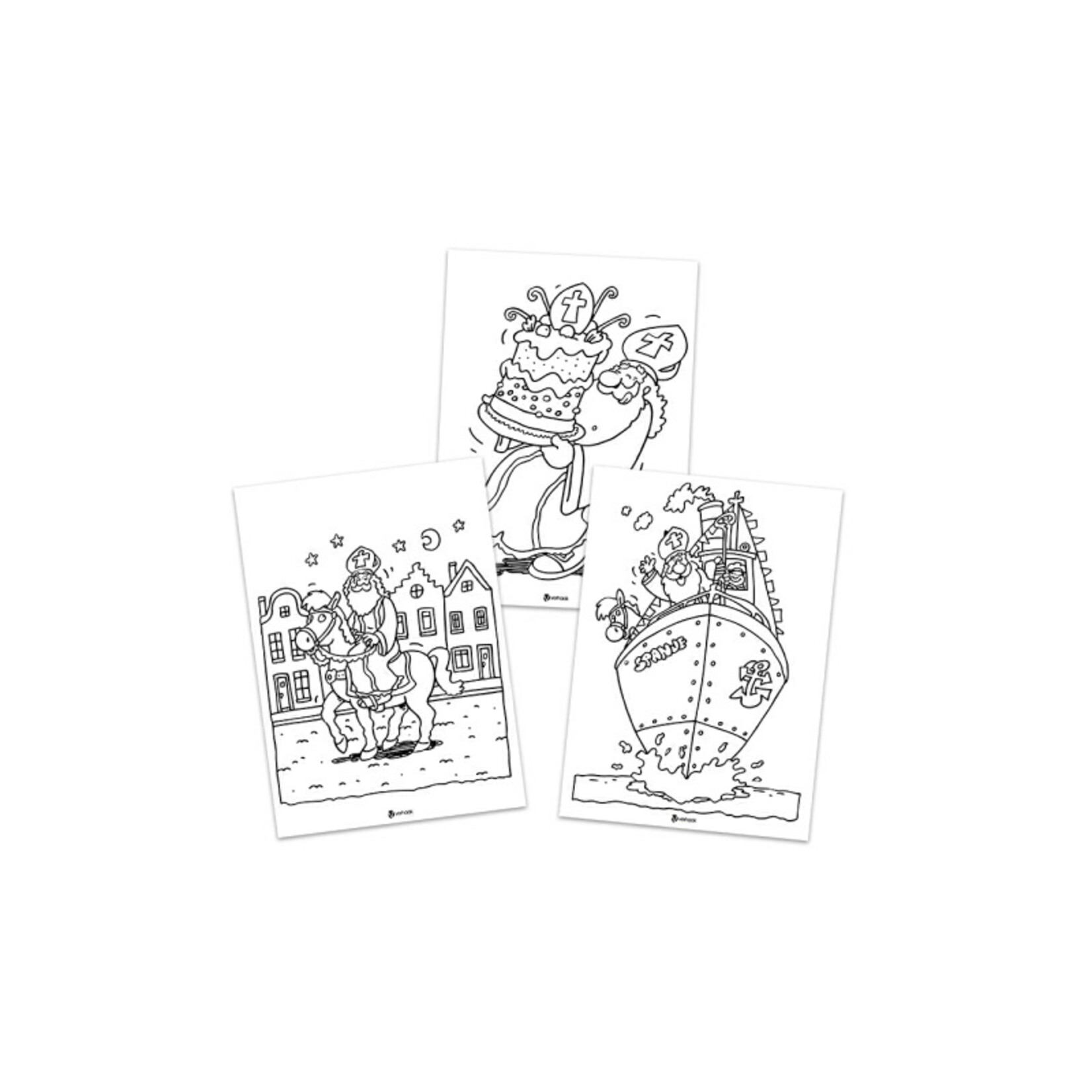 Kleur-/tekenblok A4 Sinterklaas