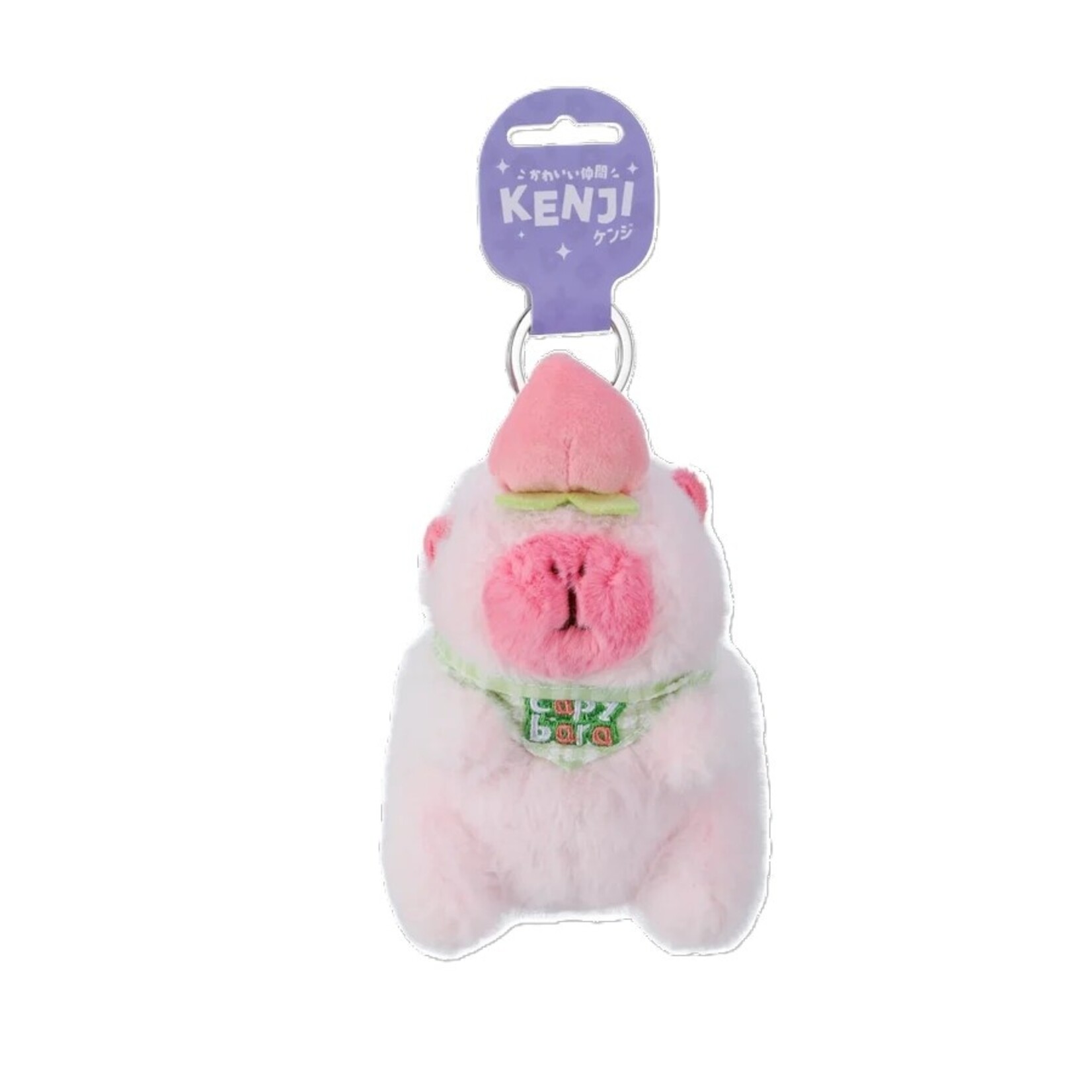 KENJI KEYRING FLUFFY BUTTERFLLY CAPYBARA PINK