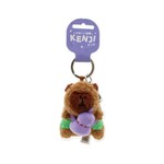 KENJI KEYRING FLUFFY RAINBOW CAPYBARA PURPLE
