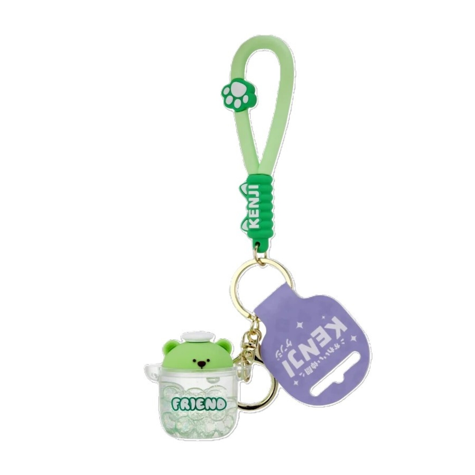 KENJI KEYRING TUMBLER FRIEND GREEN