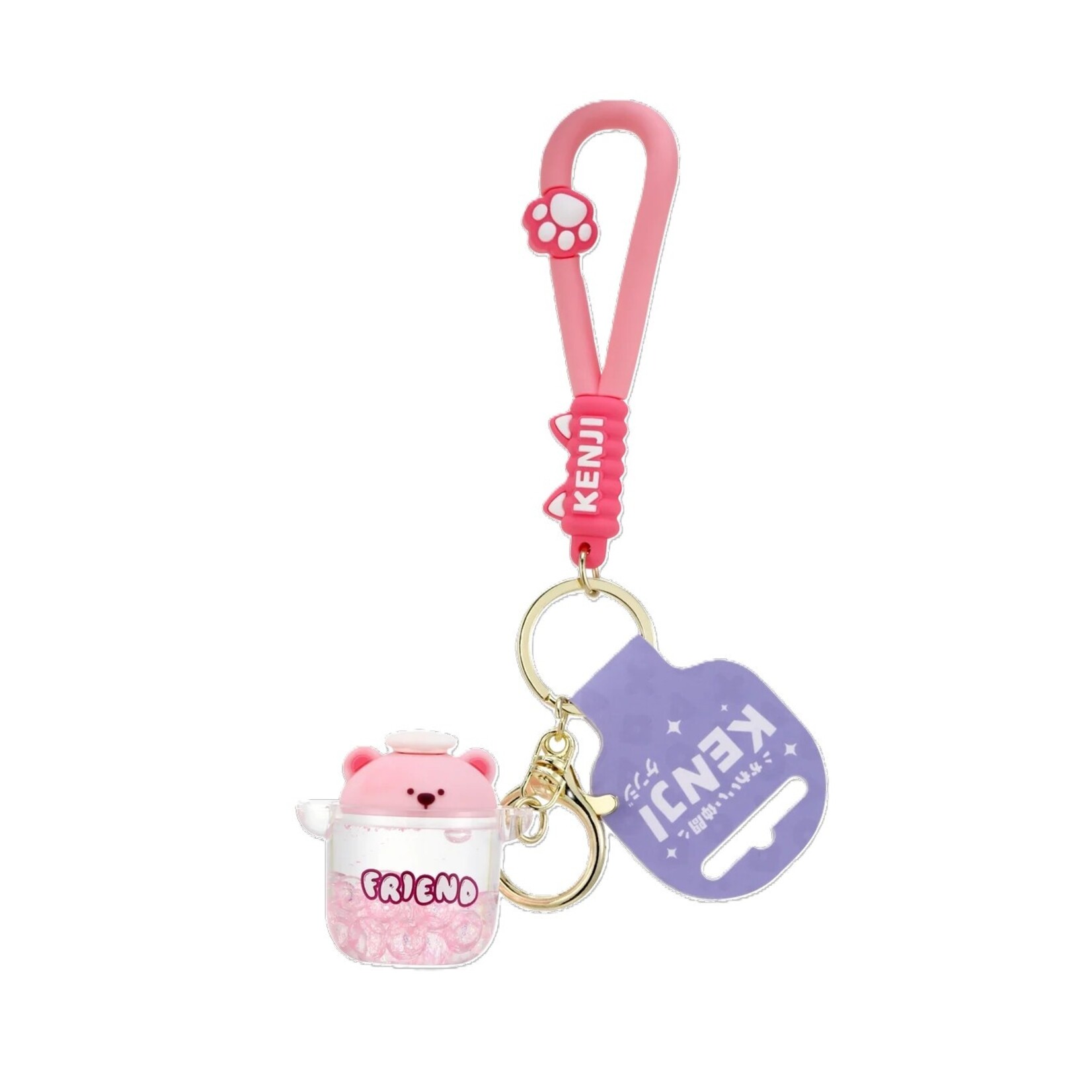 KENJI KEYRING TUMBLER FRIEND PINK