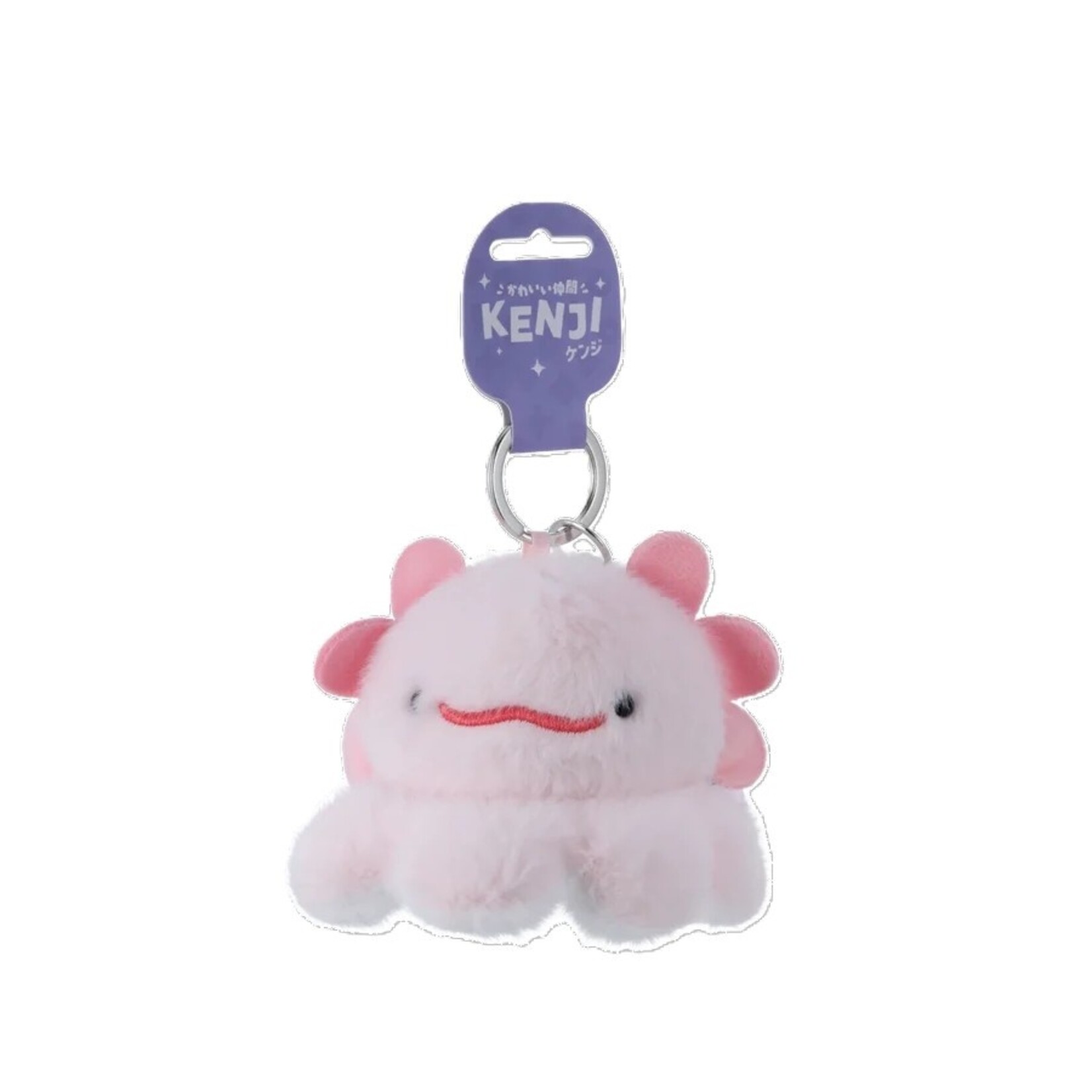 KENJI KEYRING FLUFFY REVERSIBLE ANIMAL AXOLOTL