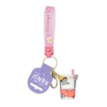 KENJI KEYRING BUBBLE TEA ANIMAL PINK