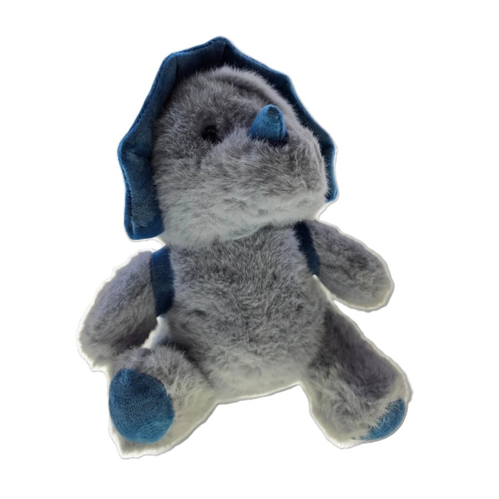 KENJI PLUCHE FLUFFY DINO BACKPACK BLUE
