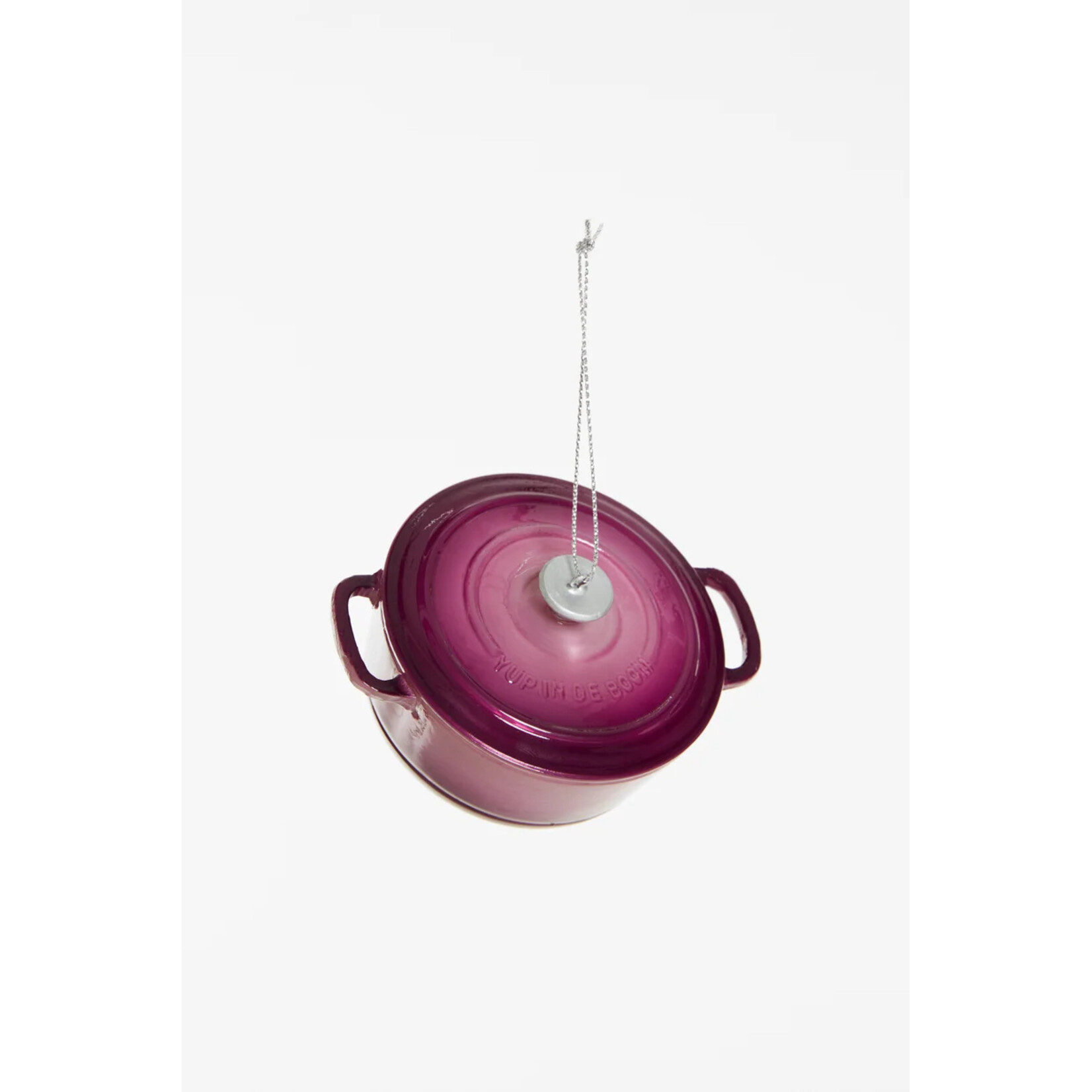 Yup in de boom Gietijzeren Pan Paars Kerstornament