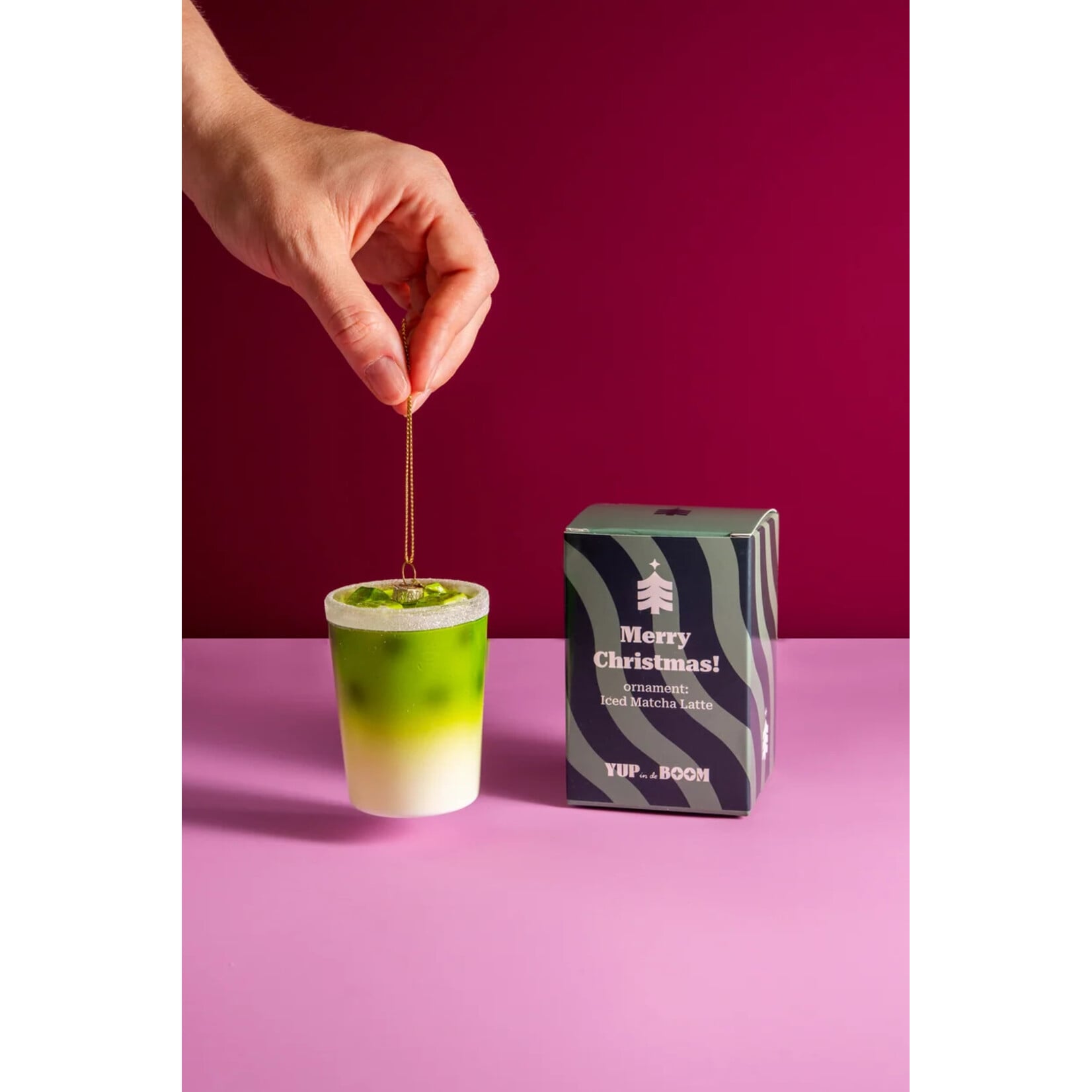 Yup in de boom Matcha Latte Kerstornament