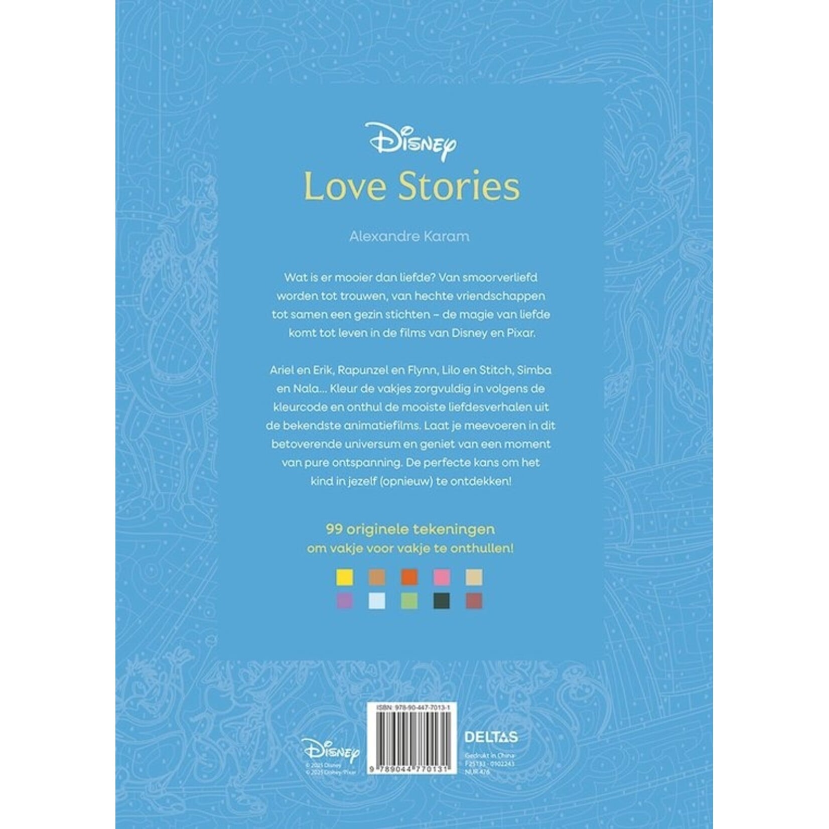 Disney Love stories - Kleuren op nummer voor volwassenen