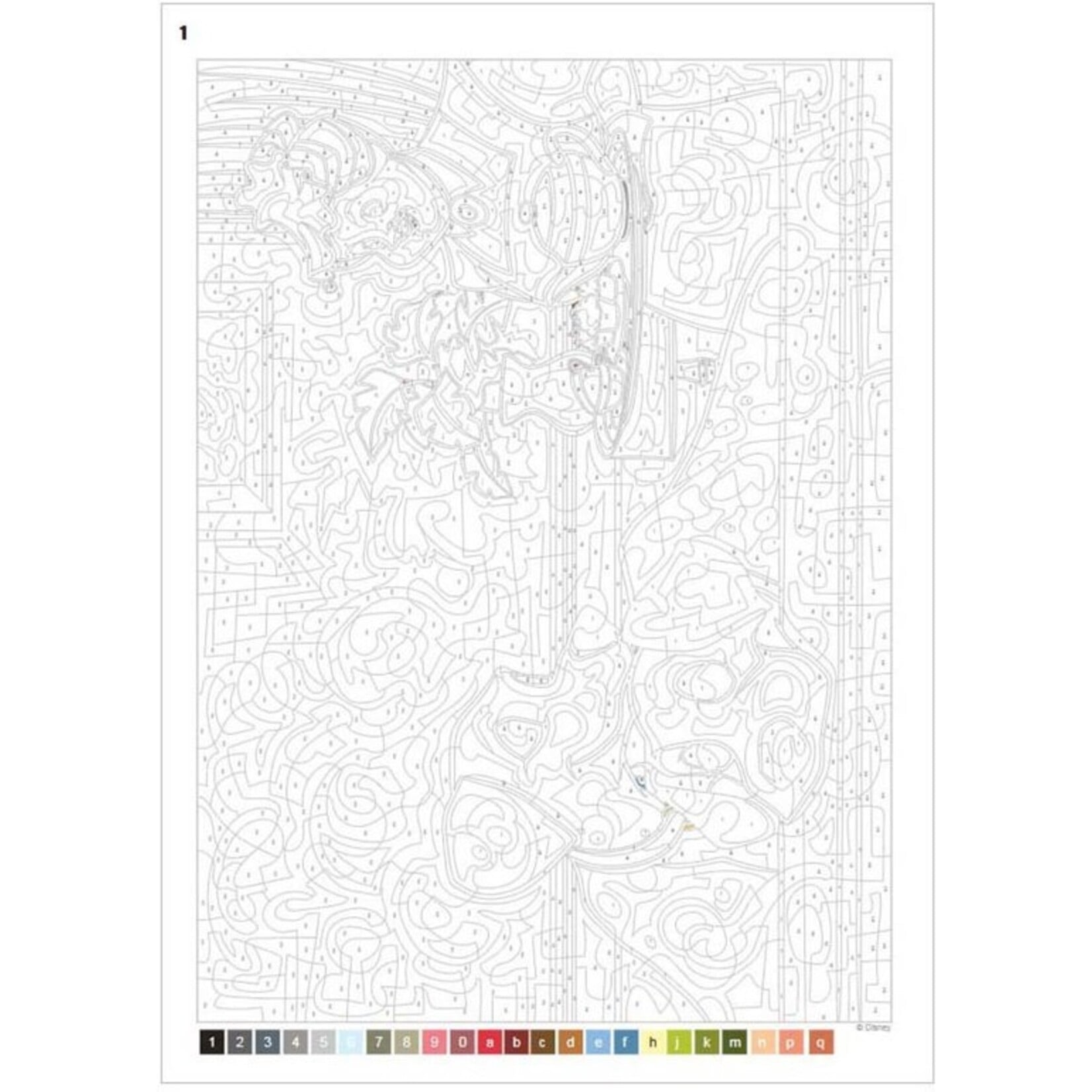 Disney Love stories - Kleuren op nummer voor volwassenen