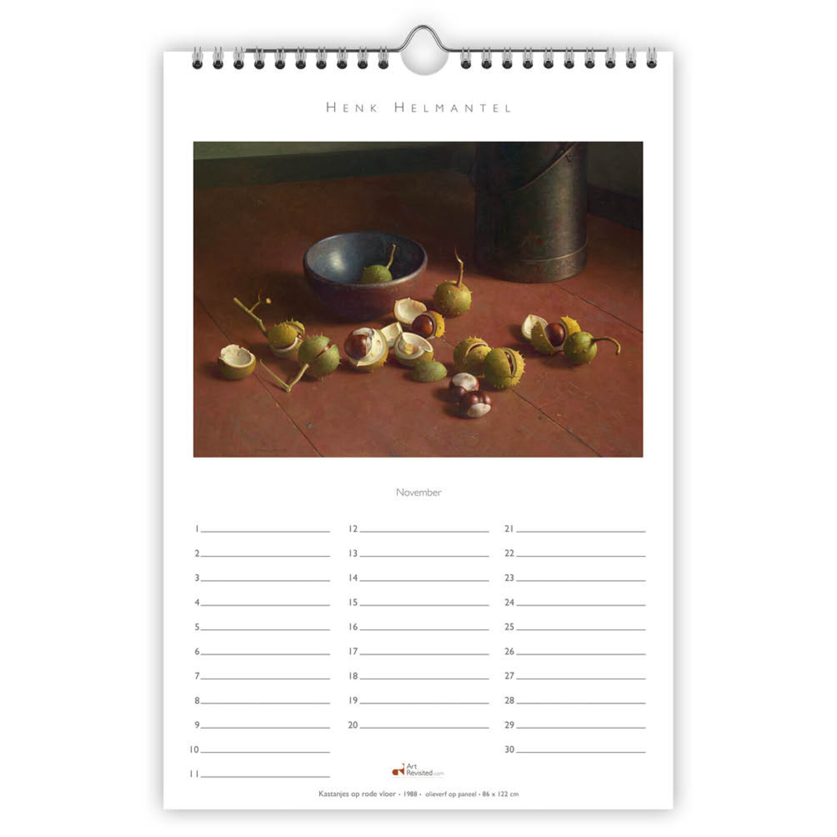 Henk Helmantel verjaardagskalender A4