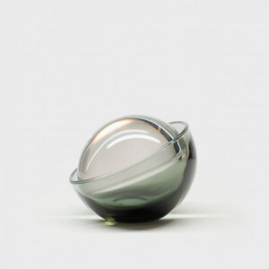 Crystal  loupe sphere - anthracite