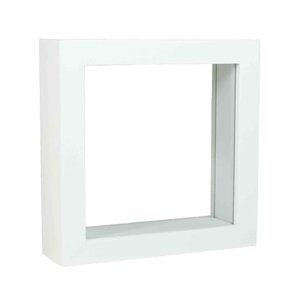 White double glass frame  16 x 16 cm