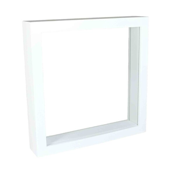 White double glass frame  25 x 25 cm