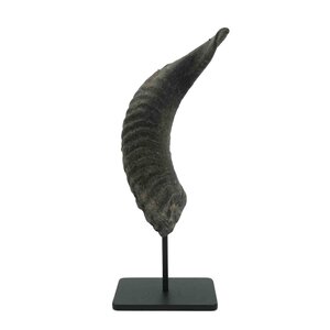 Horn on metal pedestal