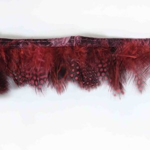 Feather garland Guineafowl - red