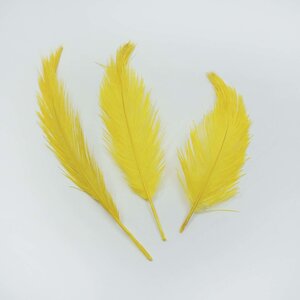 Ostrich feather yellow 20 cm