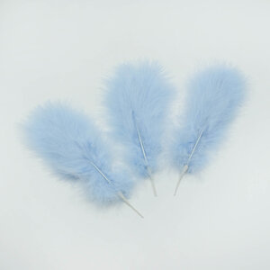 Bundle of ostrich feathers light blue 20 cm