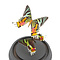 Opgezette vlinders in glazen stolp - Urania ripheus (2)
