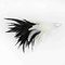Plume Rooster - white/black small