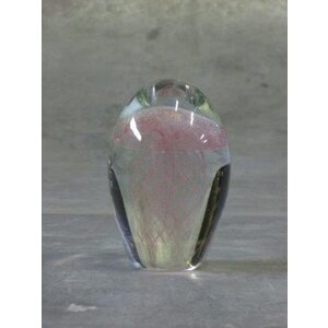 Glass Objekt mit Qualle rosa
