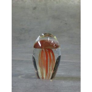 Glass jellyfish orange (S)