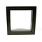 Black double glass frame  16 x 16 cm
