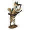 Mounted fox with rifle and binoculars