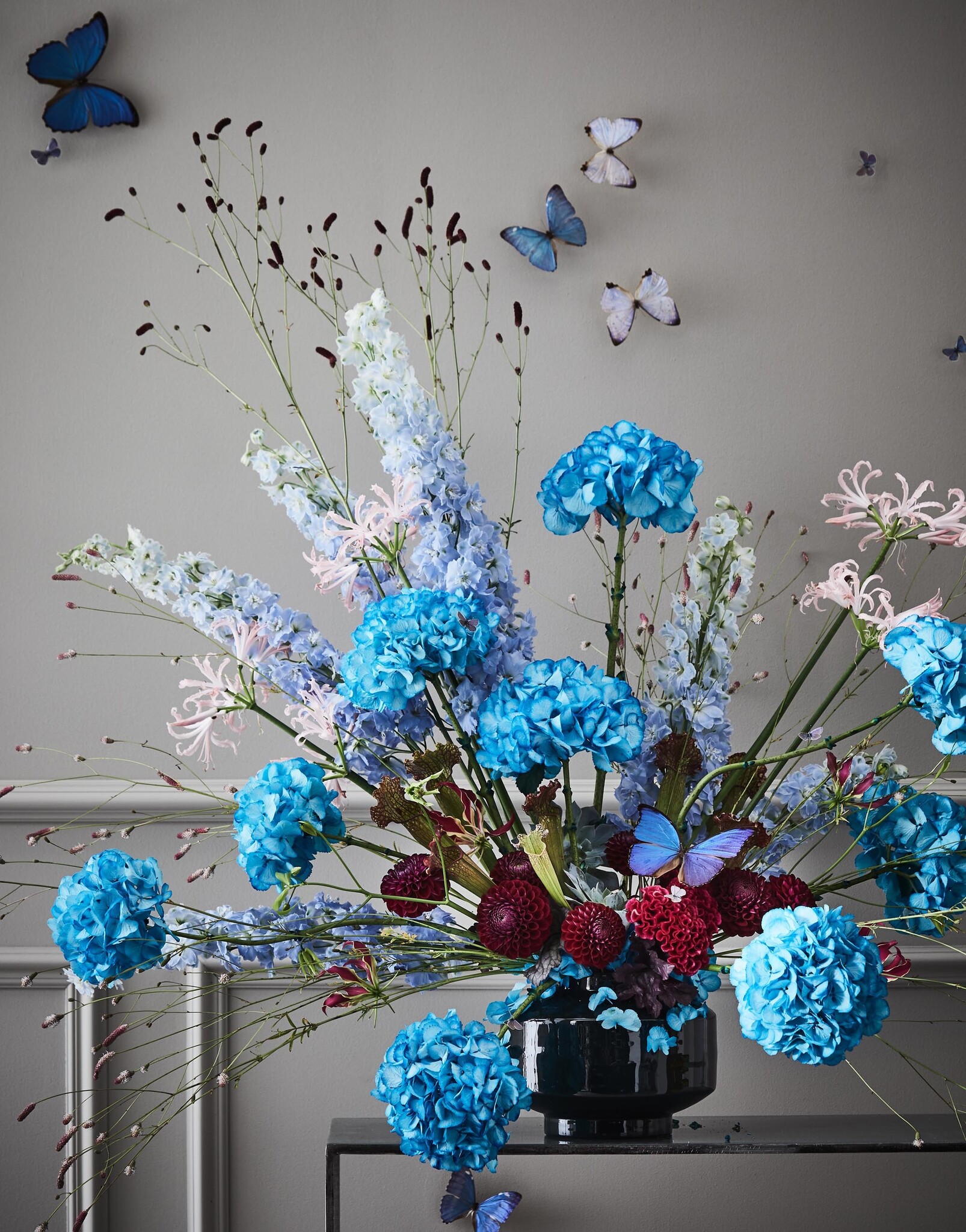 butterfly taxidermy at Maison & Objet