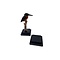 Square wooden pedestal (black) 8x8cm