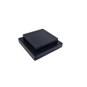 Vierkante houten voet (zwart) 10x10cm