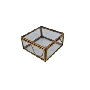 Glass case with brass (S)