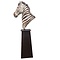 Opgezette zebra trofee op pilaar