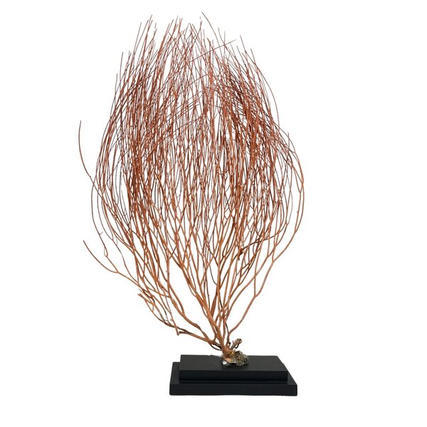 Red sea fan on wooden base (XXL)