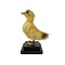 Mounted yellow duck on pedestal